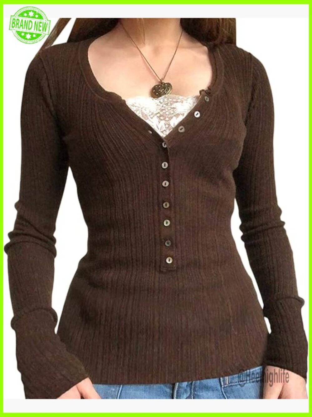 Lace Trim Button Up Vintage Slim Fit Blouse Y2K Fairy Long Sleeve